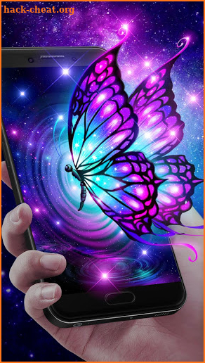 Shiny Neon Butterfly Live Wallpaper screenshot