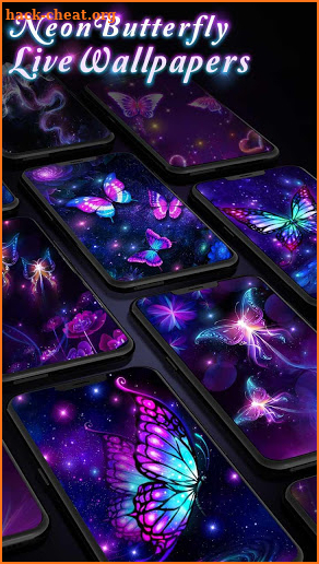 Shiny Neon Butterfly Live Wallpapers screenshot