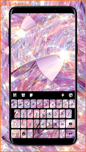 Shiny Pink Diamond Keyboard Background screenshot