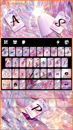 Shiny Pink Diamond Keyboard Background screenshot
