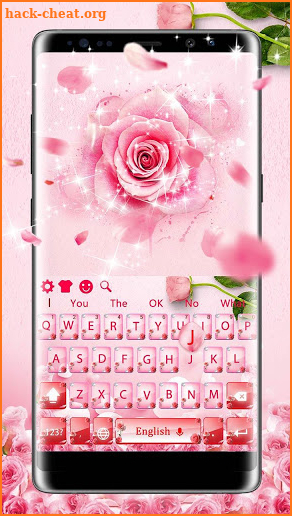 Shiny Pink Rose Keyboard screenshot
