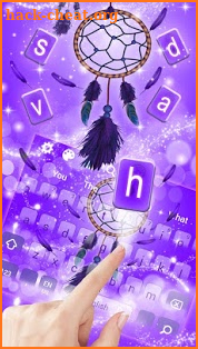 Shiny Purple Dreamcatcher Keyboard Theme screenshot