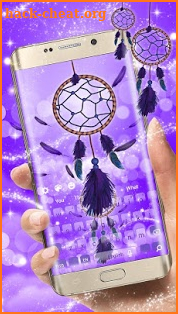 Shiny Purple Dreamcatcher Keyboard Theme screenshot
