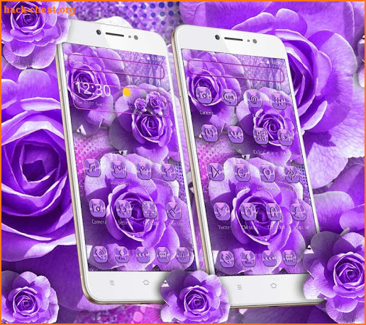 Shiny Purple Flower Theme screenshot
