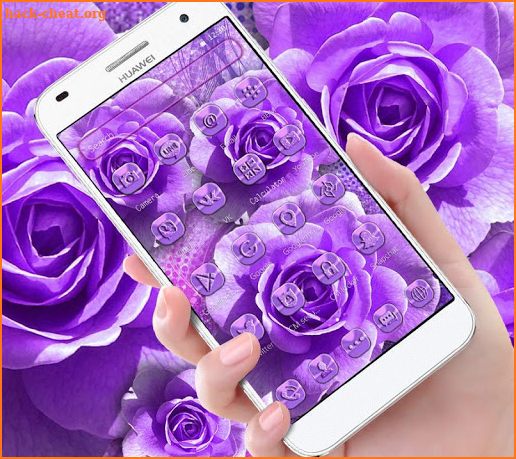 Shiny Purple Flower Theme screenshot