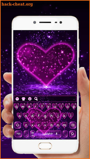Shiny Purple Love Keyboard Theme screenshot