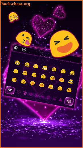 Shiny Purple Love Keyboard Theme screenshot