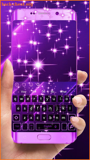 Shiny Sparkling Purple Keyboard Theme screenshot