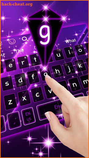 Shiny Sparkling Purple Keyboard Theme screenshot
