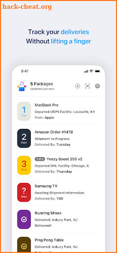Shippity - Package Tracker screenshot