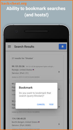 Shodan.io App screenshot