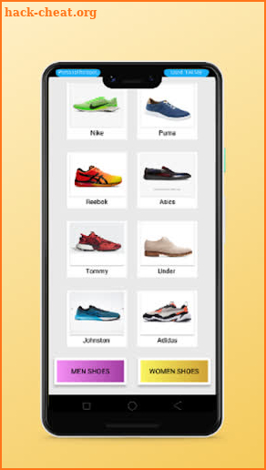 shoes shopping app screenshot