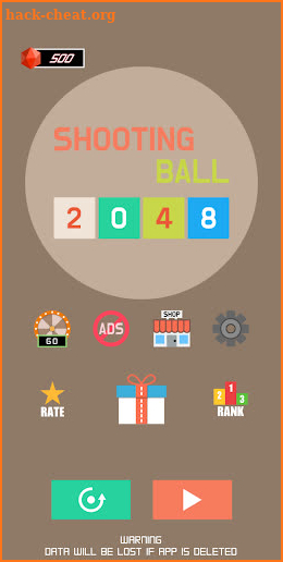 Shooting ball 2048 screenshot