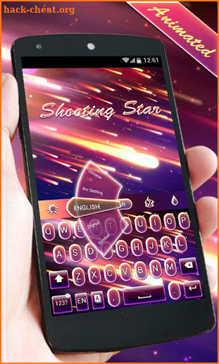 Shooting Star GO Keyboard Animated Theme screenshot