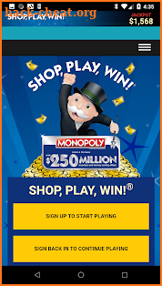 Shop, Play, Win!® MONOPOLY screenshot