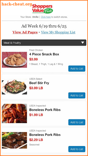 Shoppers Value Foods Sullivans screenshot