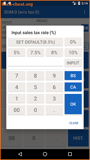 Shopping Calculator with tax screenshot