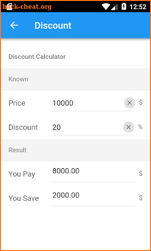 Shopping Discount Calculator screenshot