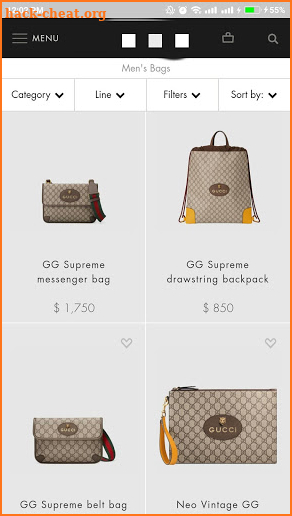 Shopping in Gucci screenshot