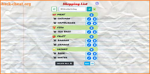 Shopping List screenshot