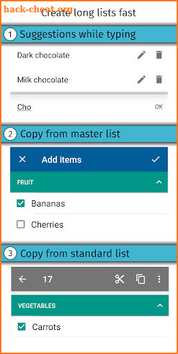 Shopping list — Lister screenshot