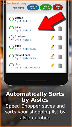 Shopping List with Aisle Locations - Speed Shopper screenshot