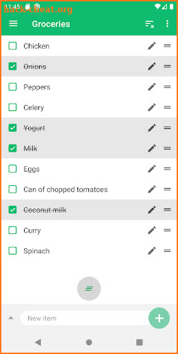 Shopping Lists (with widget) screenshot