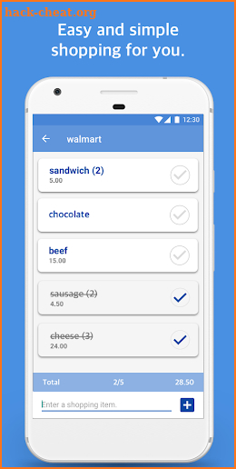 Shopping Memo - Checklist screenshot