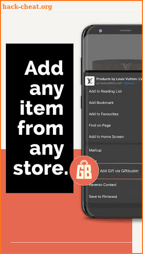 Shopping wishlist by Giftbuster screenshot