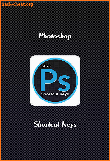 Shortcut Keys for Photoshop screenshot
