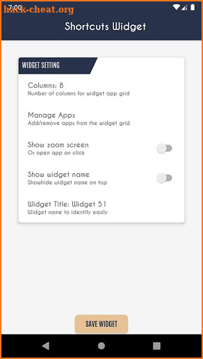 Shortcuts widget - Apps Folder Widget screenshot