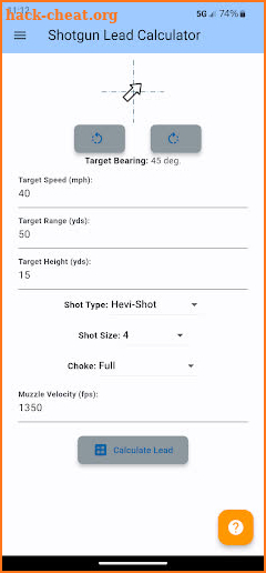 Shotgun Lead Calculator screenshot