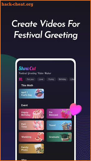 ShowCut: Festival Greeting Video Maker, Vlog Maker screenshot