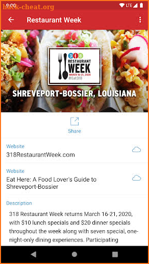 Shreveport 318 Restaurant Week screenshot