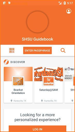 SHSU Guidebook screenshot
