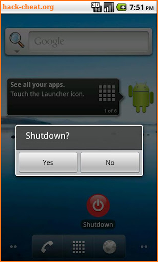 Shutdown screenshot