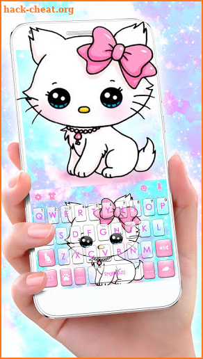 Shy Kitten Keyboard Theme screenshot
