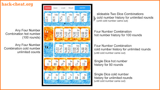 Sic bo / Dai siu / Hi lo Analyzer Counting Tracker screenshot