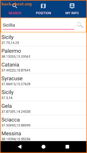 Sicilia GPS Map Navigator screenshot