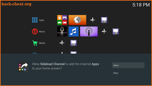 Sideload Channel / Application Launcher screenshot
