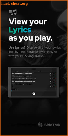 SideTrak: Backing Track Player (Free Edition) screenshot