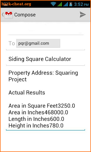 Siding Square Calculator screenshot