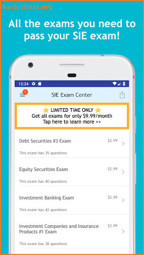 SIE Exam Center: Prep for FINRA's SIE Test screenshot