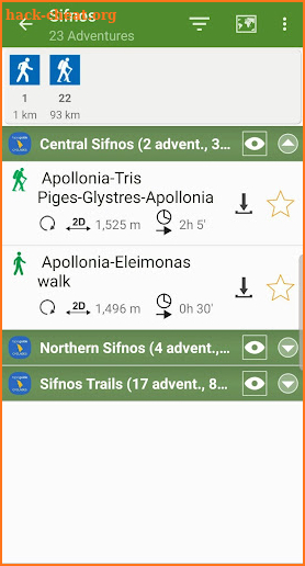 Sifnos topoguide screenshot