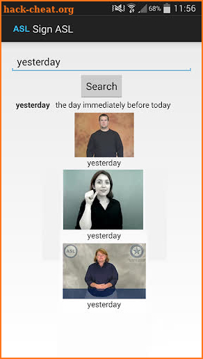 Sign ASL screenshot