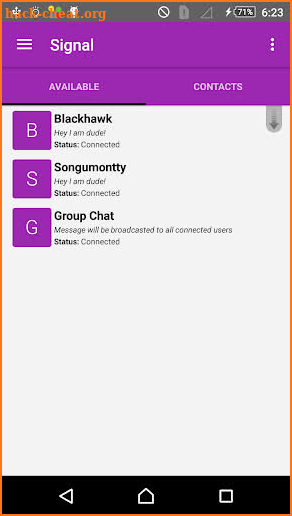 Signal Offline Messenger screenshot