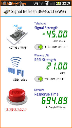 Signal Refresh 3G/4G/LTE/WiFi screenshot