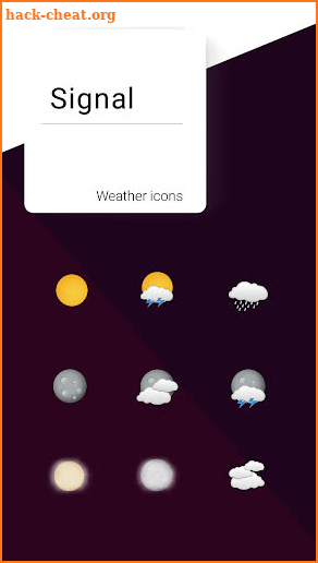 Signal weather icons screenshot