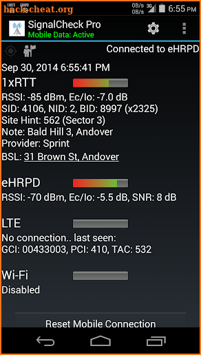 SignalCheck Pro screenshot