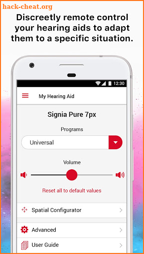 Signia myHearing screenshot